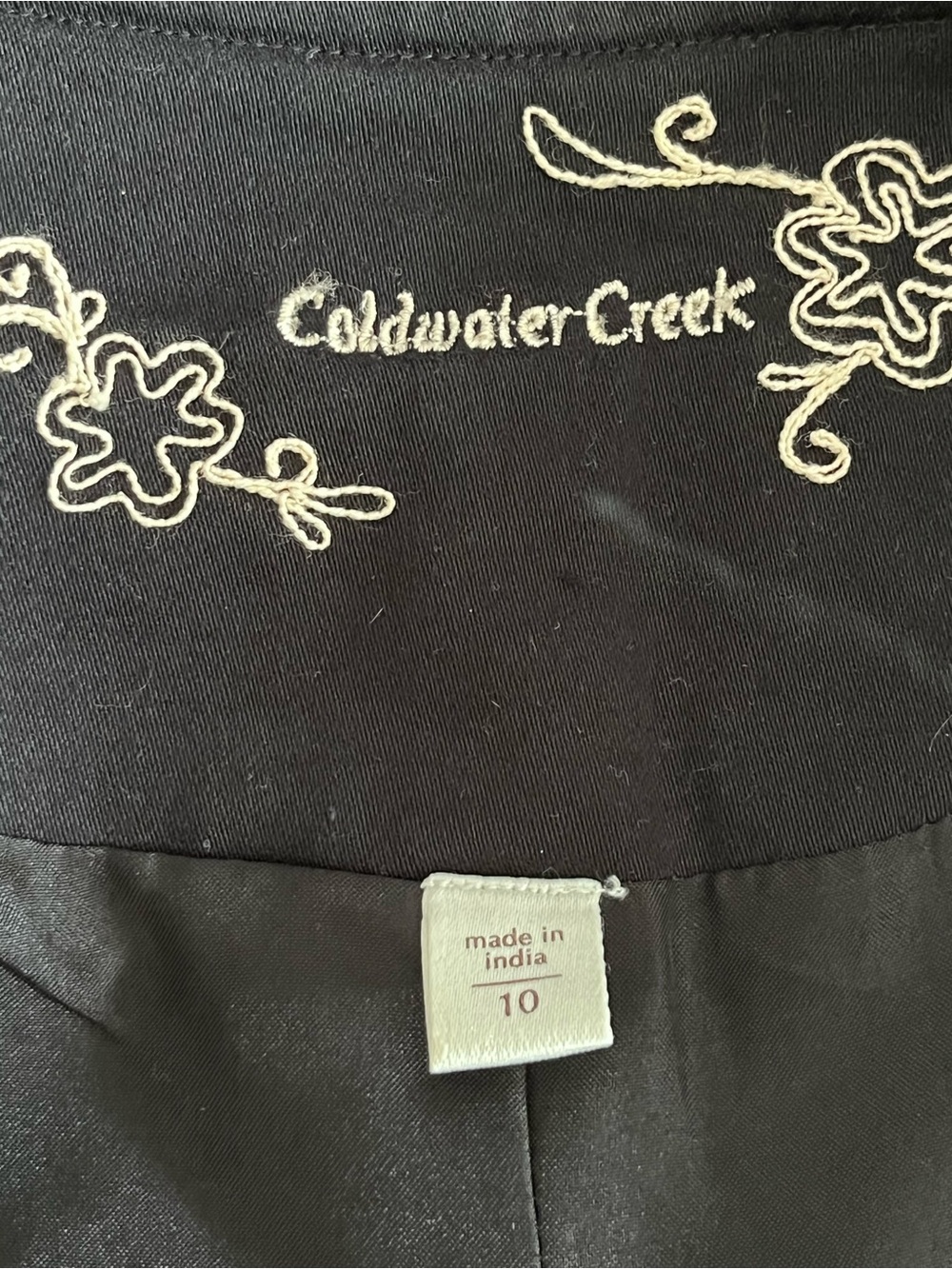 Coldwater Creek Black Soutache Embroidered Crop Jacket Coquette Whimsigoth 10 - Picture 3 of 13